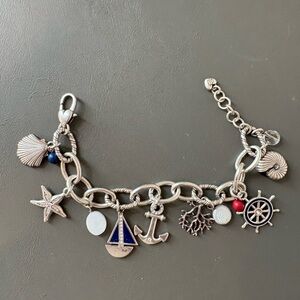 Brighton Silver Nautical Charm Bracelet